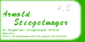 arnold stiegelmayer business card